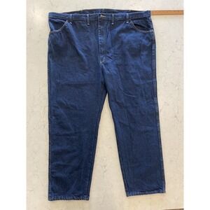 Rustler Jeans Men's 50" X 30" Blue Denim Regular fit Straight leg